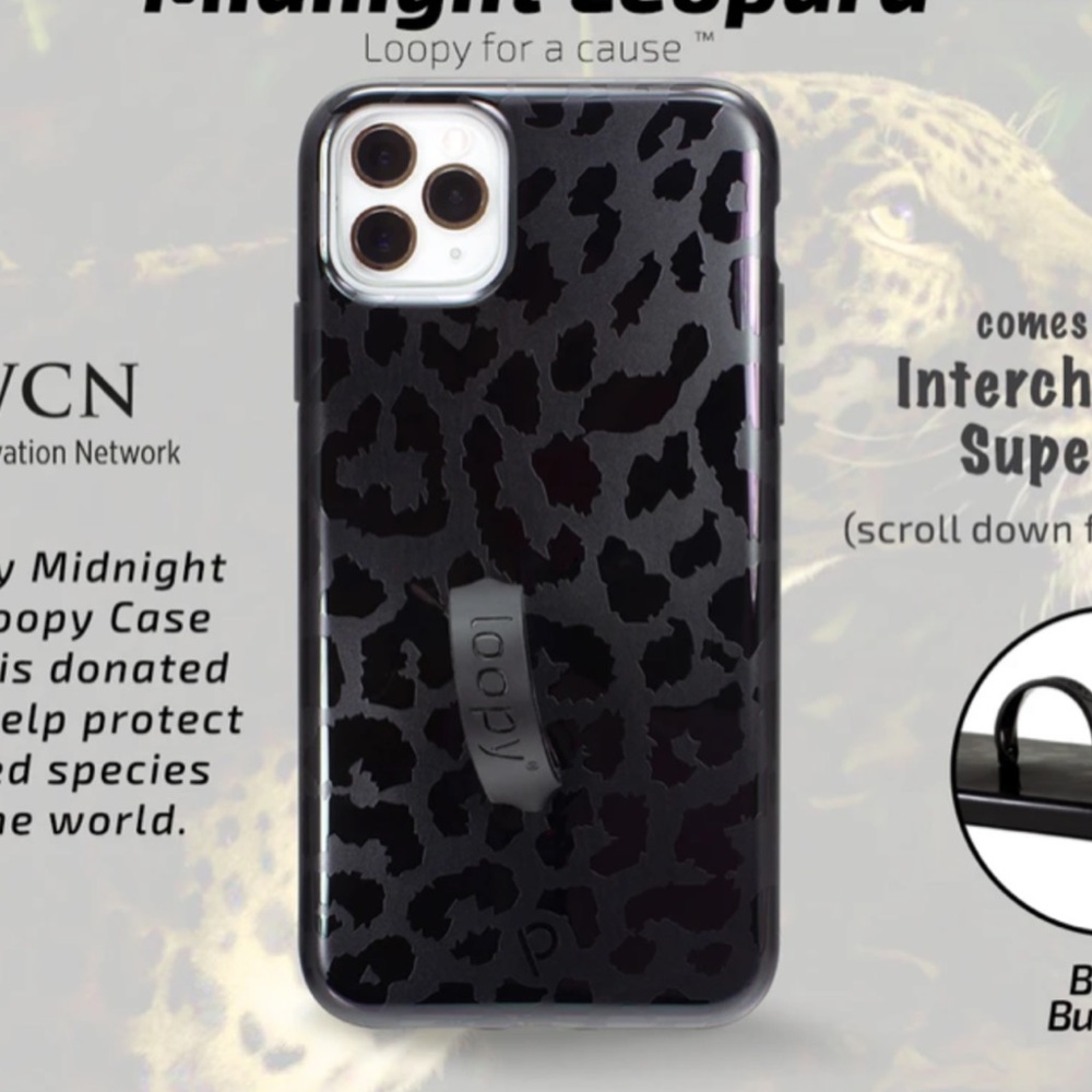 Midnight Leopard Loopy Case iPhone 11 Pro Max